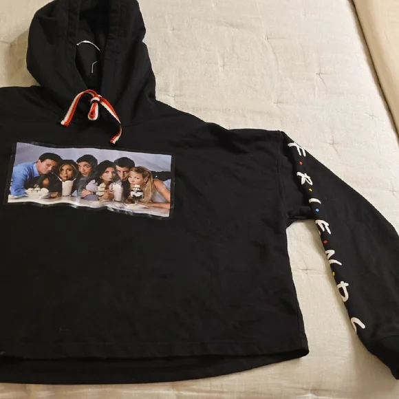 FRIENDS Black Hoodie with Red Accents - Picture 9 of 13